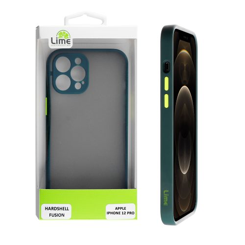 LIME CASE IPHONE 12 PRO 6.1" HARDSELL FUSION CAMERA GUARD DARK GREEN WITH YELLOW KEYS