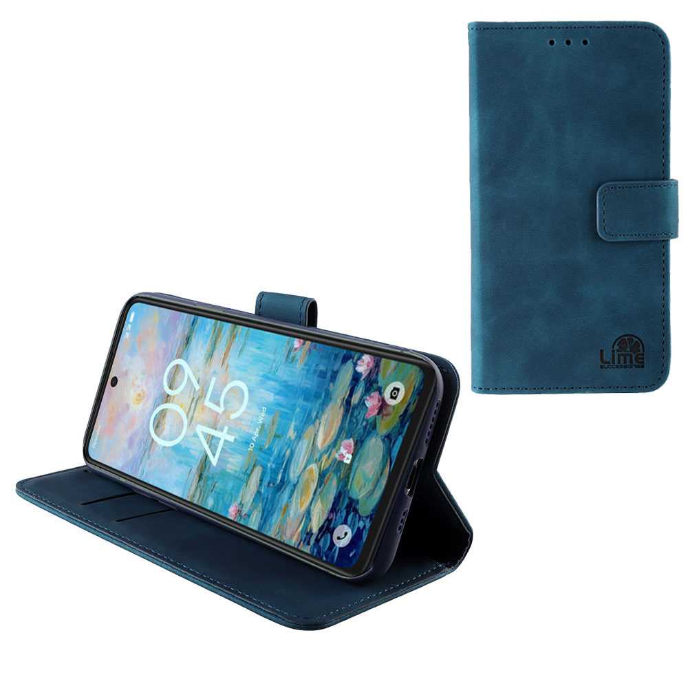 LIME CASE TCL 50 NXTPAPER/ 50 PRO NXTPAPER 5G 6,8" ESSENTIAL MAGNET BOOK STAND CLIP DARK BLUE