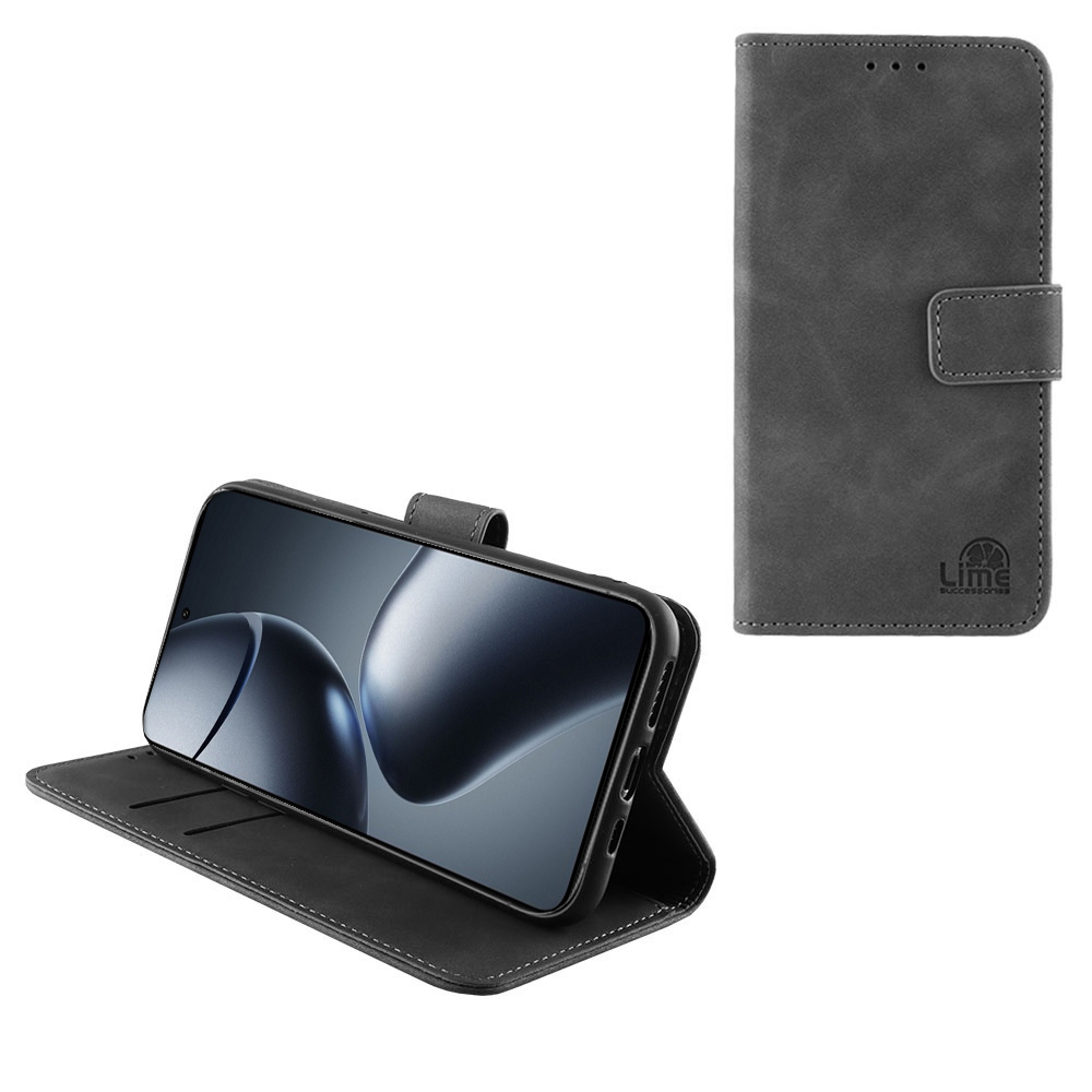 LIME CASE XIAOMI 14T 5G 6.67" ESSENTIAL MAGNET BOOK STAND CLIP GREY