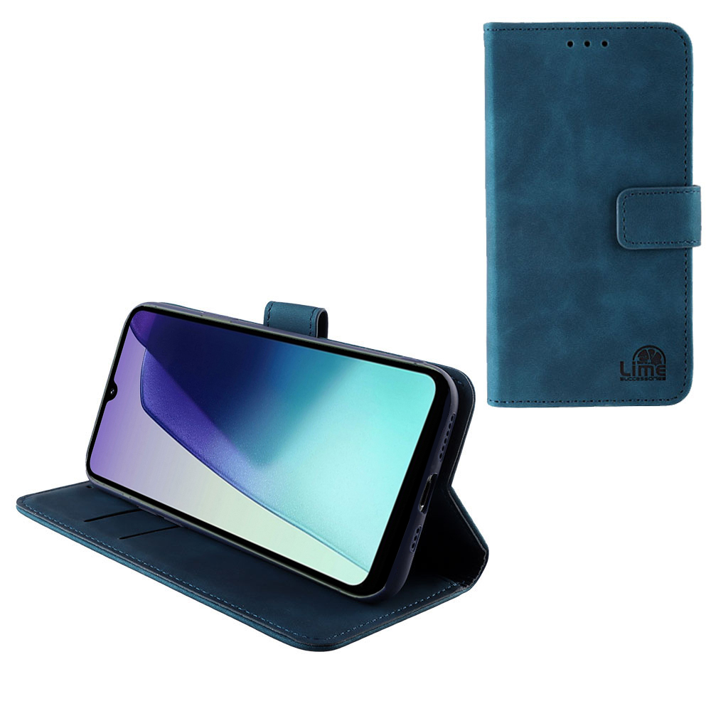 LIME CASE XIAOMI REDMI 14C/ REDMI A4/ POCO C75/ POCO M7 6.88" ESSENTIAL MAGNET BOOK STAND CLIP DARK BLUE