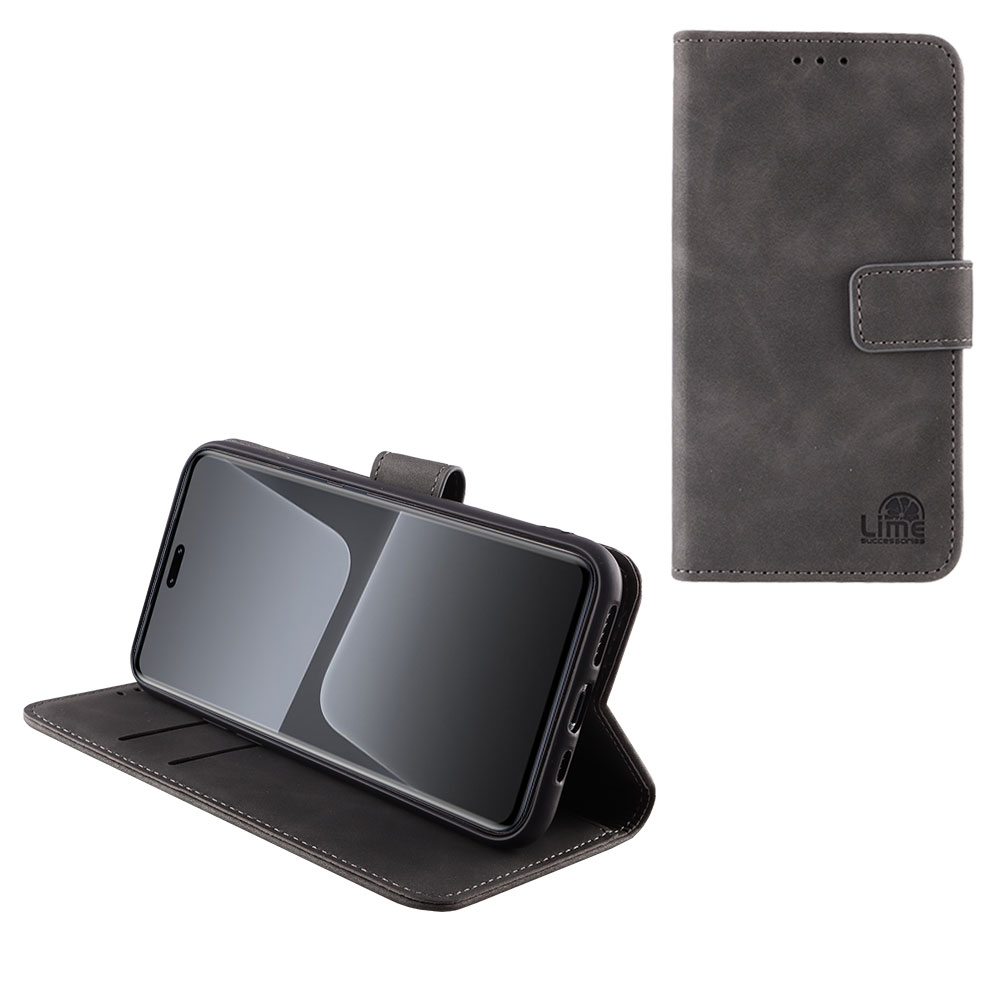 LIME CASE XIAOMI 13 5G 6.36" ESSENTIAL MAGNET BOOK STAND CLIP GREY