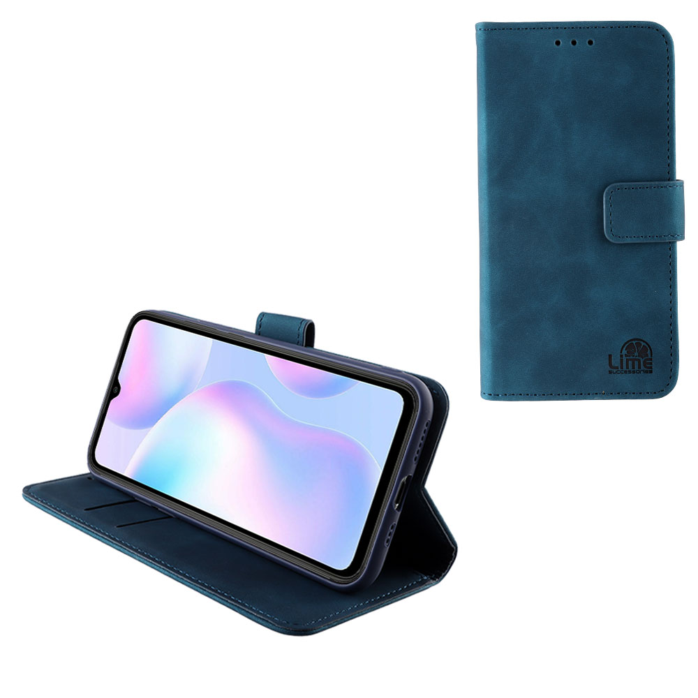 LIME CASE XIAOMI REDMI 9A/REDMI 9AT 6.53" ESSENTIAL MAGNET BOOK STAND CLIP DARK BLUE